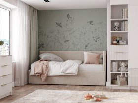 Диван-кровать Бенто (крем) в Юном Ленинце - yunyj-leninec.mebel-nsk.ru | фото