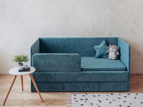 Диван-кровать Happy (бирюзовый) в Юном Ленинце - yunyj-leninec.mebel-nsk.ru | фото