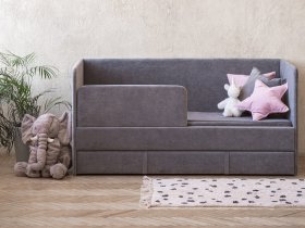 Диван-кровать Happy (темно-серый) в Юном Ленинце - yunyj-leninec.mebel-nsk.ru | фото