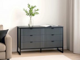 Комод 6 ящиков Нора (металл бруклин/графит) в Юном Ленинце - yunyj-leninec.mebel-nsk.ru | фото