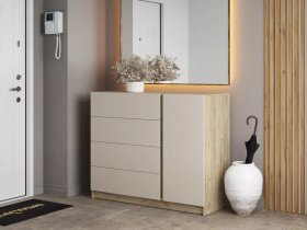 Комод Бостон  КМ-001 (дуб крафт серый/кашемир) в Юном Ленинце - yunyj-leninec.mebel-nsk.ru | фото