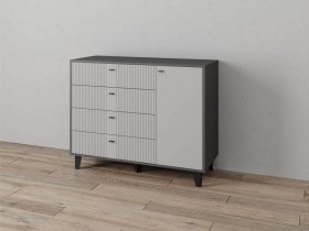 Комод «Катрин-13» (графит/светло-серый) в Юном Ленинце - yunyj-leninec.mebel-nsk.ru | фото