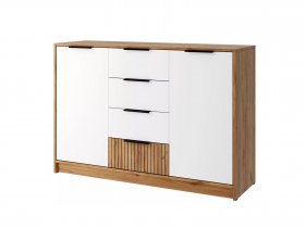Комод КМ-002 Ивис (дуб крафт золотой/белый) в Юном Ленинце - yunyj-leninec.mebel-nsk.ru | фото