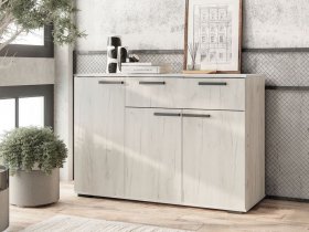 Комод Стандарт-4 NEW (дуб крафт белый) в Юном Ленинце - yunyj-leninec.mebel-nsk.ru | фото