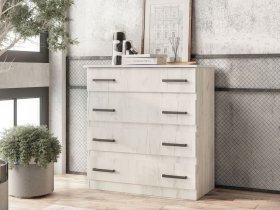Комод Стандарт-6 NEW (дуб крафт белый) в Юном Ленинце - yunyj-leninec.mebel-nsk.ru | фото