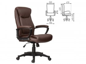 Кресло офисное BRABIX Enter EX-511, коричневое в Юном Ленинце - yunyj-leninec.mebel-nsk.ru | фото