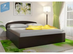 Кровать двуспальная 1,6м с подъем. мех. (венге) в Юном Ленинце - yunyj-leninec.mebel-nsk.ru | фото