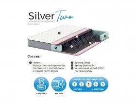Матрас Silver Two в Юном Ленинце - yunyj-leninec.mebel-nsk.ru | фото
