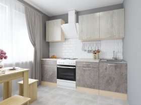Модульная кухня Йота (пикард/цемент) в Юном Ленинце - yunyj-leninec.mebel-nsk.ru | фото