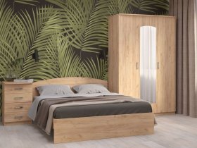 Модульная спальня Ирина (дуб крафт золотой) в Юном Ленинце - yunyj-leninec.mebel-nsk.ru | фото