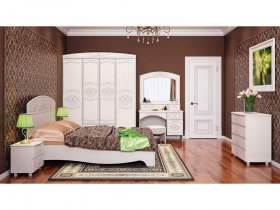 Модульная спальня Каролина в Юном Ленинце - yunyj-leninec.mebel-nsk.ru | фото