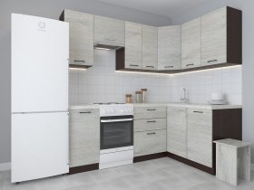 Модульная угловая кухня 1,4м*2,1м Лада (пикард) в Юном Ленинце - yunyj-leninec.mebel-nsk.ru | фото