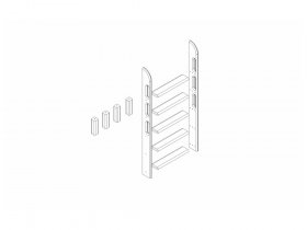 Пакет №10 Прямая лестница и опоры для двухъярусной кровати Соня в Юном Ленинце - yunyj-leninec.mebel-nsk.ru | фото