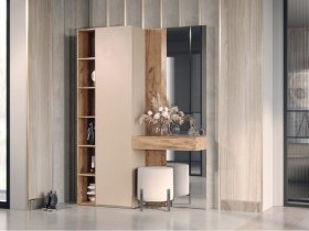 Прихожая Ева (кашемир/дуб вотан) в Юном Ленинце - yunyj-leninec.mebel-nsk.ru | фото