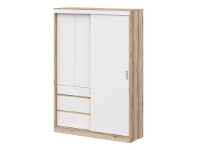 Шкаф-купе (1,5м) Брауни (дуб делано/белый) в Юном Ленинце - yunyj-leninec.mebel-nsk.ru | фото