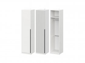 Шкаф ШК-50 Эккервуд (белый) в Юном Ленинце - yunyj-leninec.mebel-nsk.ru | фото