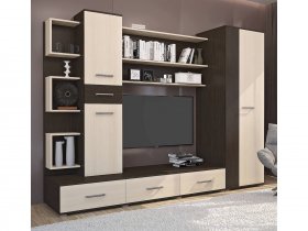 Стенка Верона (дуб венге/дуб молочный) в Юном Ленинце - yunyj-leninec.mebel-nsk.ru | фото