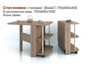 Стол-книжка с полками в Юном Ленинце - yunyj-leninec.mebel-nsk.ru | фото