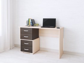Стол письменный Сити-2 (венге/дуб молочный) в Юном Ленинце - yunyj-leninec.mebel-nsk.ru | фото