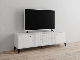 Тумба под ТВ Парус-10 (белый/белый снег) в Юном Ленинце - yunyj-leninec.mebel-nsk.ru | фото