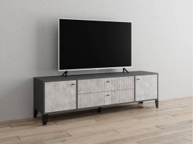 Тумба под ТВ Парус-10 (графит/мальта) в Юном Ленинце - yunyj-leninec.mebel-nsk.ru | фото