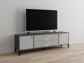 Тумба под ТВ Парус-10 (графит/светло-серый) в Юном Ленинце - yunyj-leninec.mebel-nsk.ru | фото
