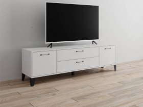 Тумба под ТВ Парус-13 (белый) в Юном Ленинце - yunyj-leninec.mebel-nsk.ru | фото